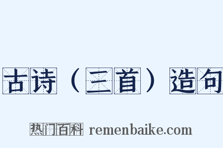 古诗（三首）造句是什么意思的图片